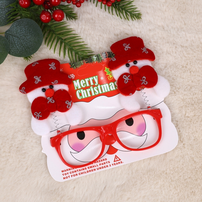 Christmas glassess, GLOBAL CHRISTMAS, Red, Plastic