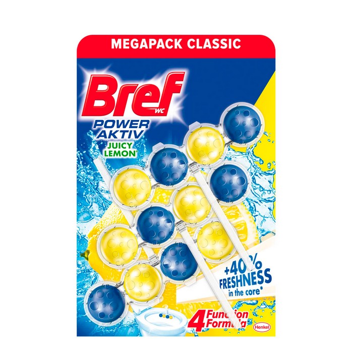 Set odorizante toaleta, BREF, 3x50gr, Lemon, Power Aktiv