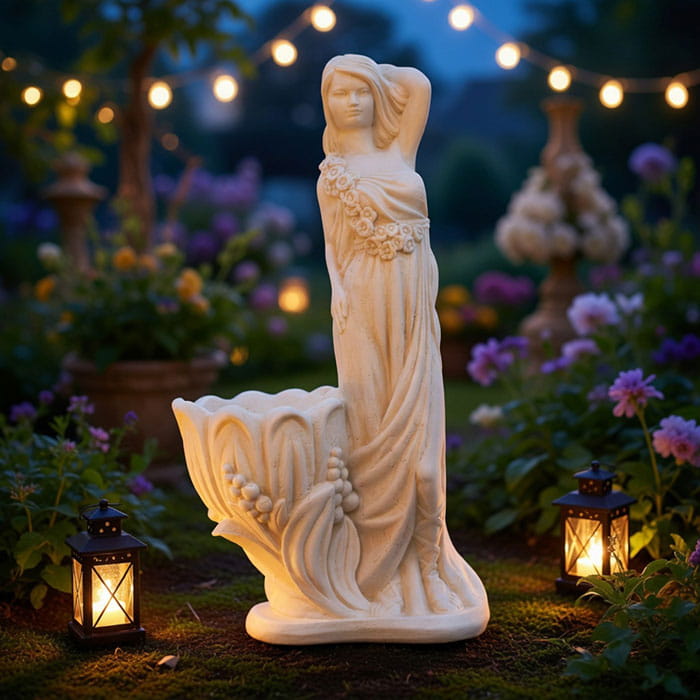 Statueta, ORIENS, Svetik, Fildes, 100cm, Piatra