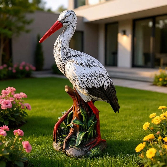 Garden figure stork, ORIENS, Ceramics, Drawn, Mix