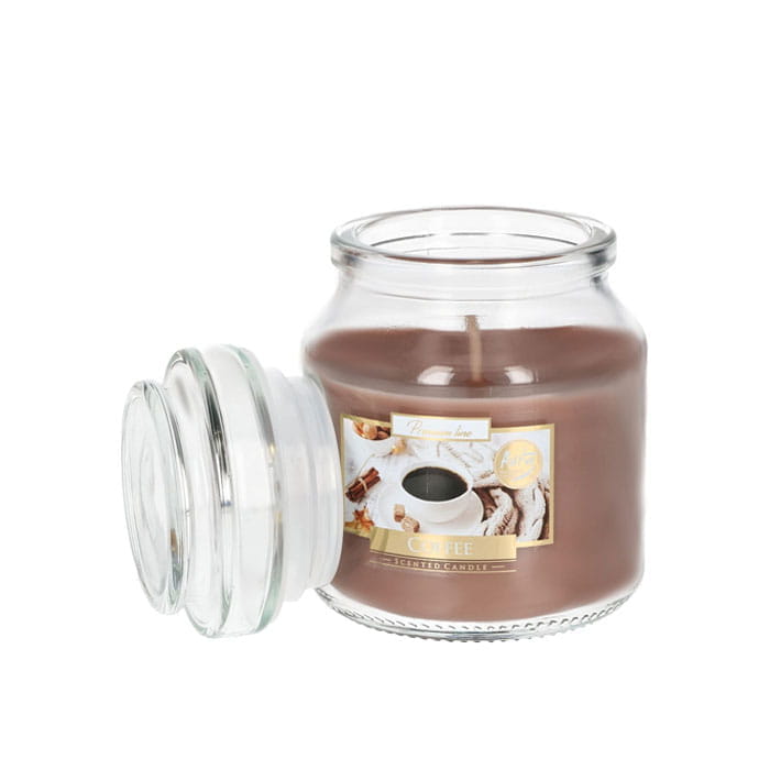 Ароматическая свеча, AURA, Кофе, 28 часов, 120гр, 9.9см, 7cм, Парафин, Коричневый, С крышкой