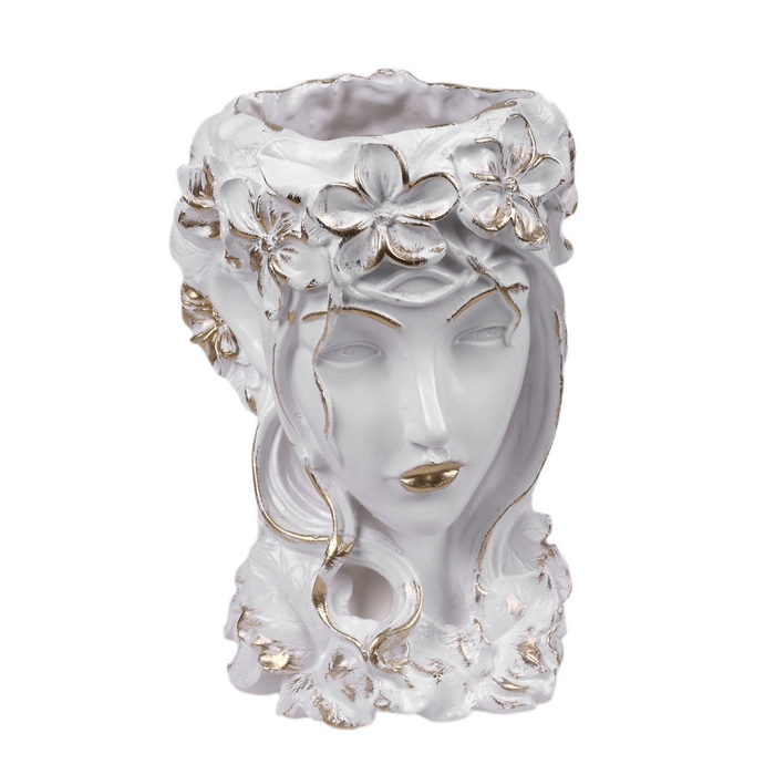 Ghiveci cap zana de padure, ORIENS, 31cm, Auriu