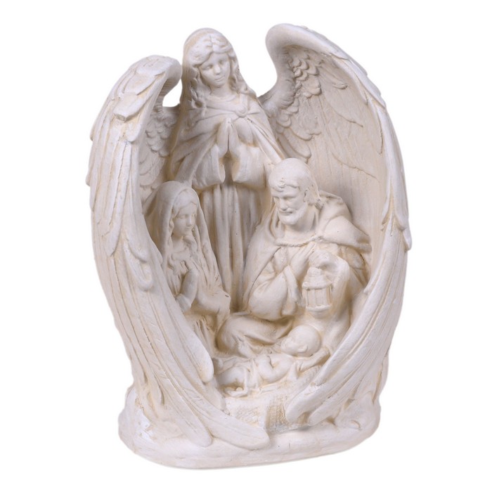 Suvenir familie in aripa, ORIENS, Gips, Fildes, 30cm