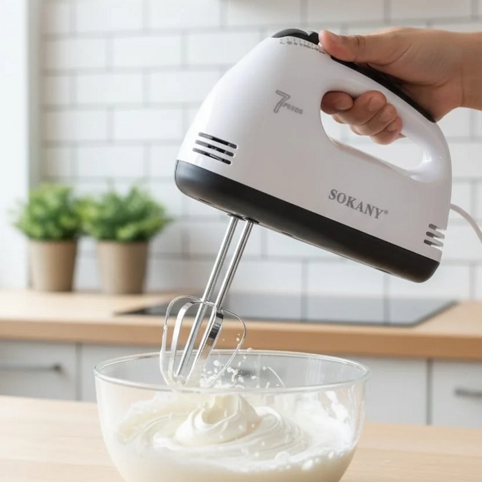 Mixer, SOKANY, Otel inoxidabil/Plastic, 180 W, 7 viteze