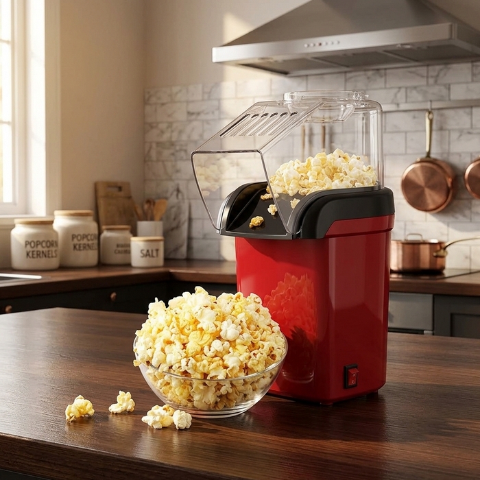 Aparat de facut popcorn, SOKANY, Rosu, 220/240 V, 1200 W