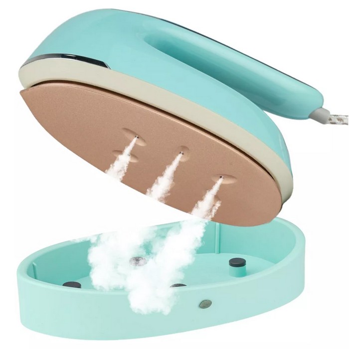 Fier de calcat, TIffANY, Plastic/Ceramica, 1000 W, Turcoaz, Retea