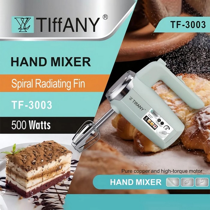 Mixer, TIffANY, Otel inoxidabil/Plastic, 500 W, Verde