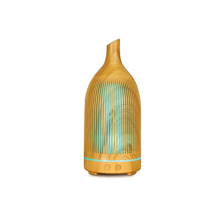 Umidificator, GS, Lemn/Plastic, lumina/sunete, USB, 100–240 V