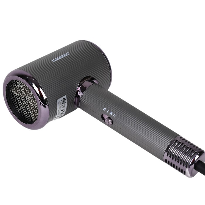 Hair dryer, GEMEI, Plastic, Black, 1600 W, Network