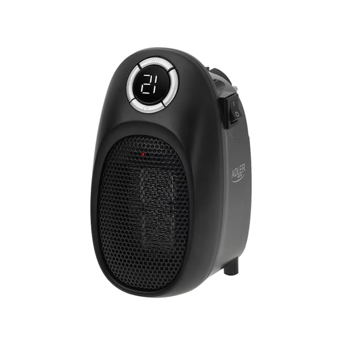 Aeroterma, ADLER, 400W/1500W, 220V-240V / 50Hz, Plastic, Negru, 32 m2, În priză, Interior, Aer rece/Aer cald, Încălzire, Controlul temperaturii 15-35°