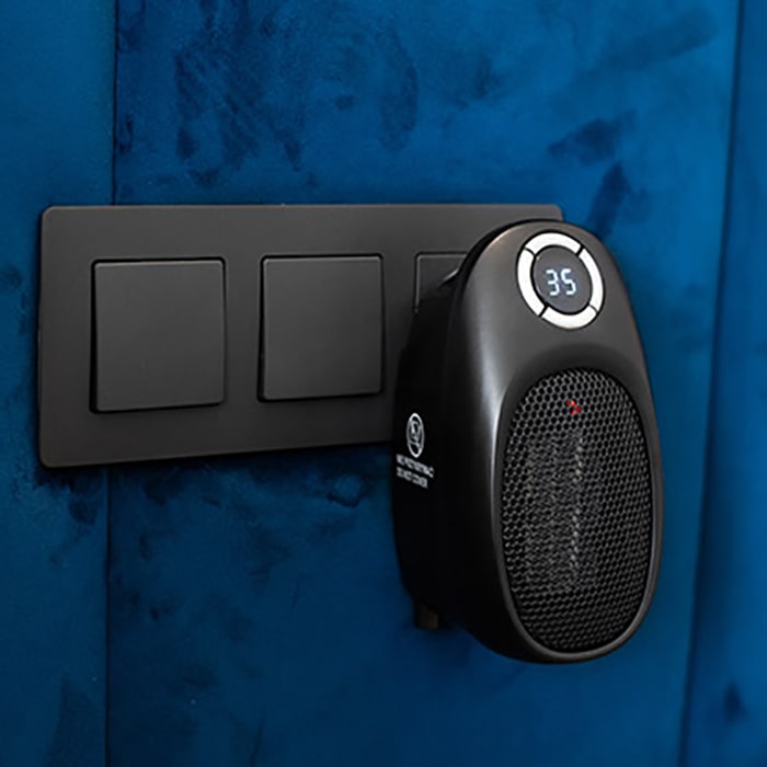 Aeroterma, ADLER, 400W/1500W, 220V-240V / 50Hz, Plastic, Negru, 32 m2, În priză, Interior, Aer rece/Aer cald, Încălzire, Controlul temperaturii 15-35°