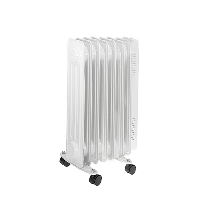 Масляный радиатор, ADLER, 550x335x240 мм, 1500 Вт, 220 - 240 В, Металл, Белый, 15 м2, Напольный, 7 секций, Длина шнура питания: 1,48 м, 3 уровня мощно