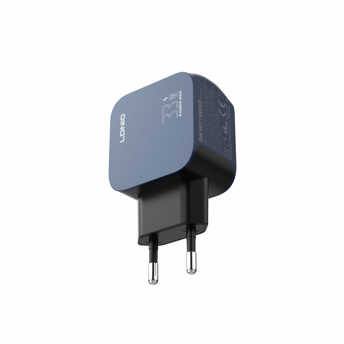 Wall charger, LDNIO, GaN, 33 W, USB-C, Plastic, Black