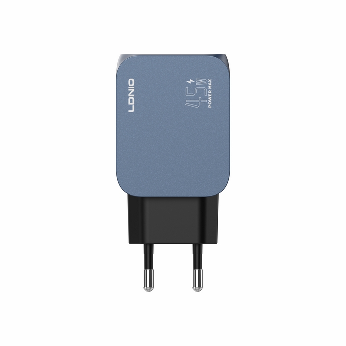 Wall charger, LDNIO, GaN, 45W, USB-C, Plastic, Black