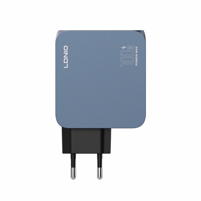 Wall charger, LDNIO, GaN, 100 W, USB-C, Plastic, Black