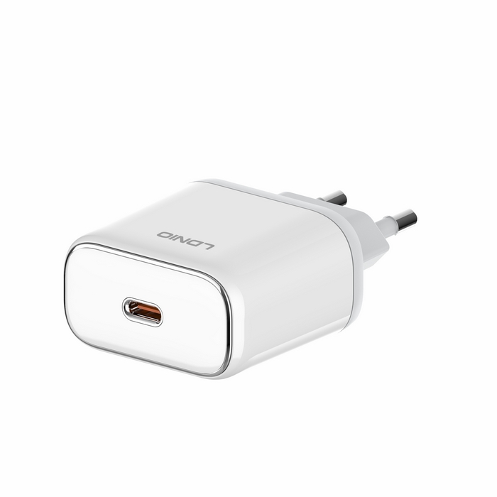 Wall charger, LDNIO, USB-C, GaN, 45W, Plastic, White