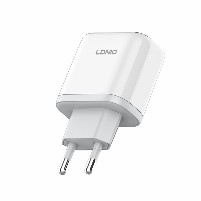 Wall charger, LDNIO, USB-C, GaN, 45W, Plastic, White