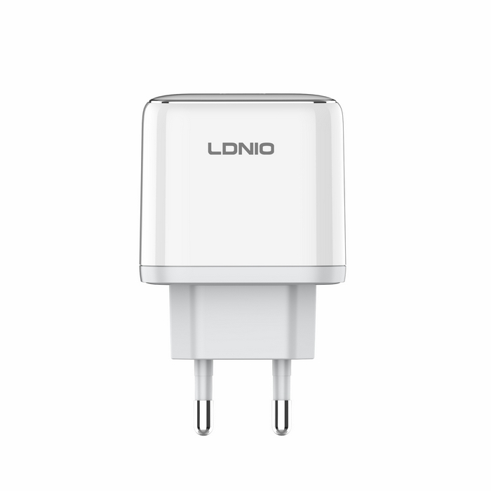Wall charger, LDNIO, USB-C, GaN, 45W, Plastic, White