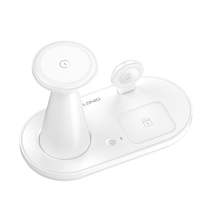 Charger, LDNIO, Wireless, USB-C, 25.5w, Plastic, White, 5 IN 1