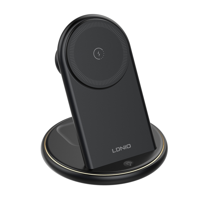 Charger, LDNIO, Wireless, USB-C, 25.5w, 5 IN 1, Plastic, Black
