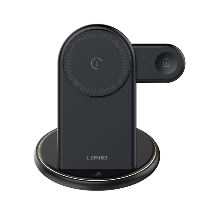 Charger, LDNIO, Wireless, USB-C, 25.5w, 5 IN 1, Plastic, Black