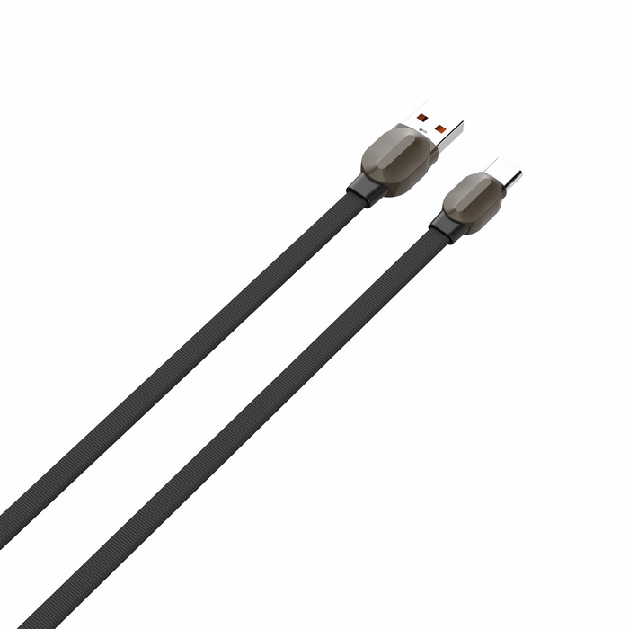 Usb cable, LDNIO, USB-A to USB-C, 30W, 2m, PVC, Black