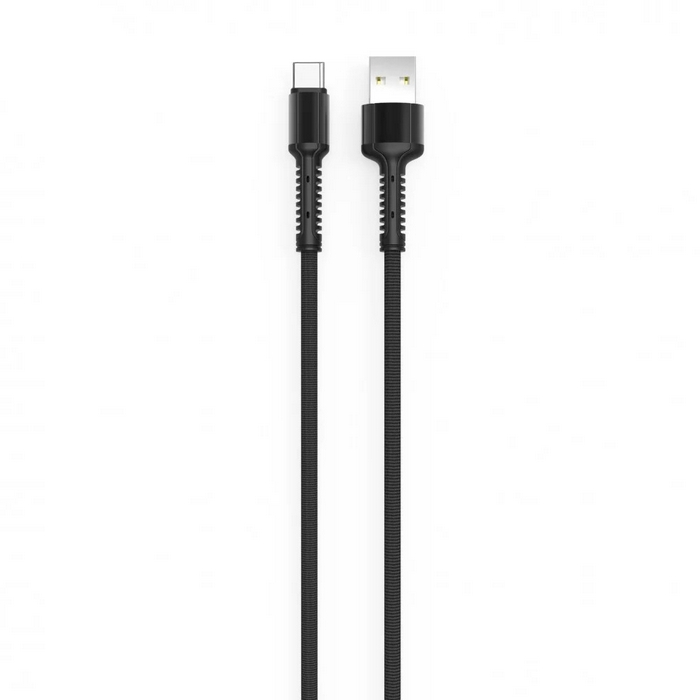 Usb cable, LDNIO, USB-A to USB-C, 20w, 2m, PVC, Black