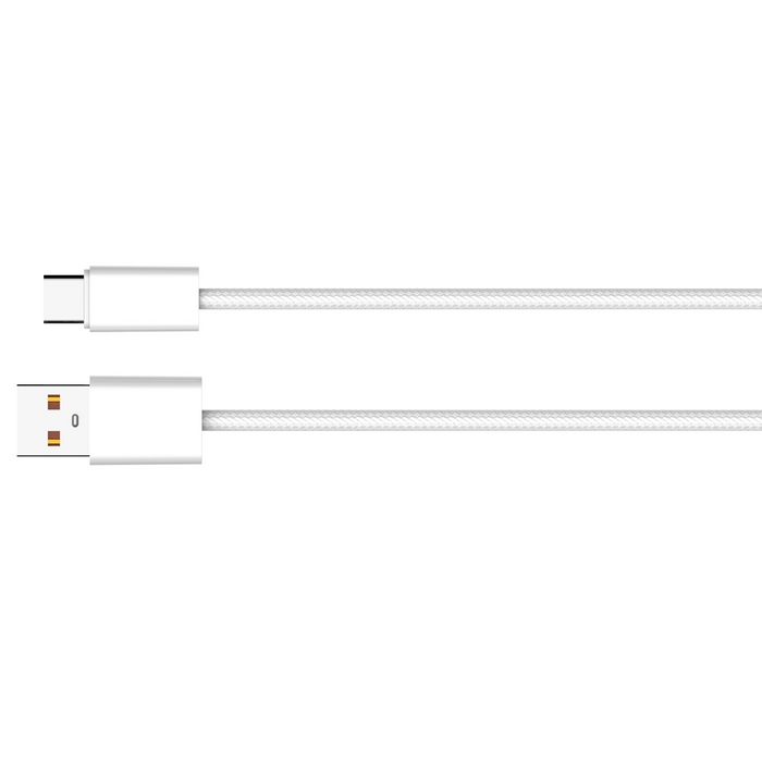 Usb cable, LDNIO, USB-A to USB-C, 1m, 25w, Braided wire, White