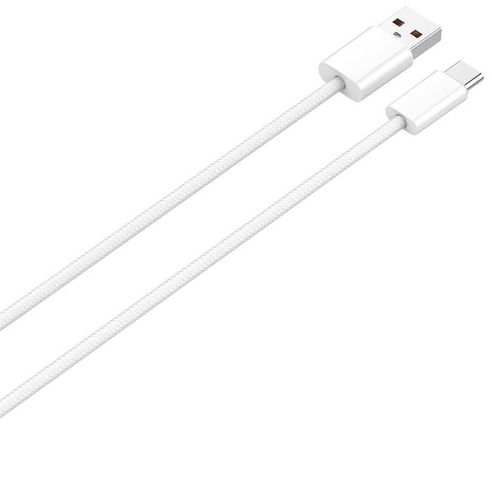 Usb cable, LDNIO, USB-A to USB-C, 2m, 25w, Braided wire, White