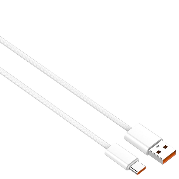 Usb cable, LDNIO, USB-A to USB-C, 2m, 25w, Braided wire, White