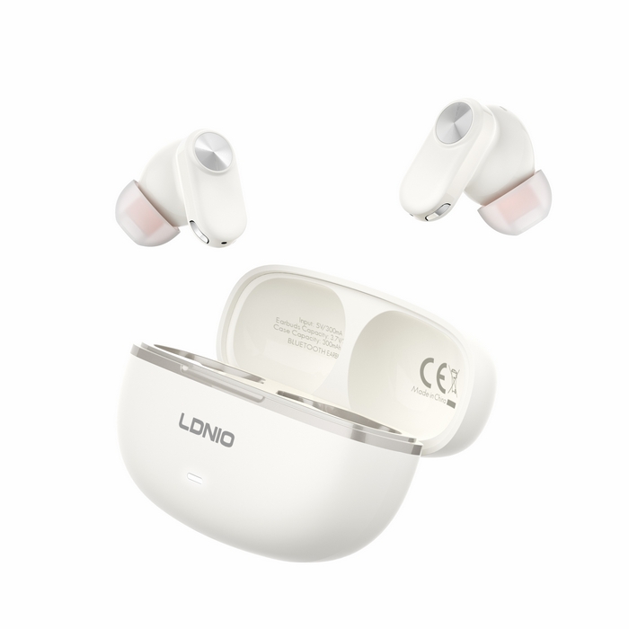 Tws earphones, LDNIO, Wireless, BT 5.4, 50Hz~10KHz, White, ≤10M