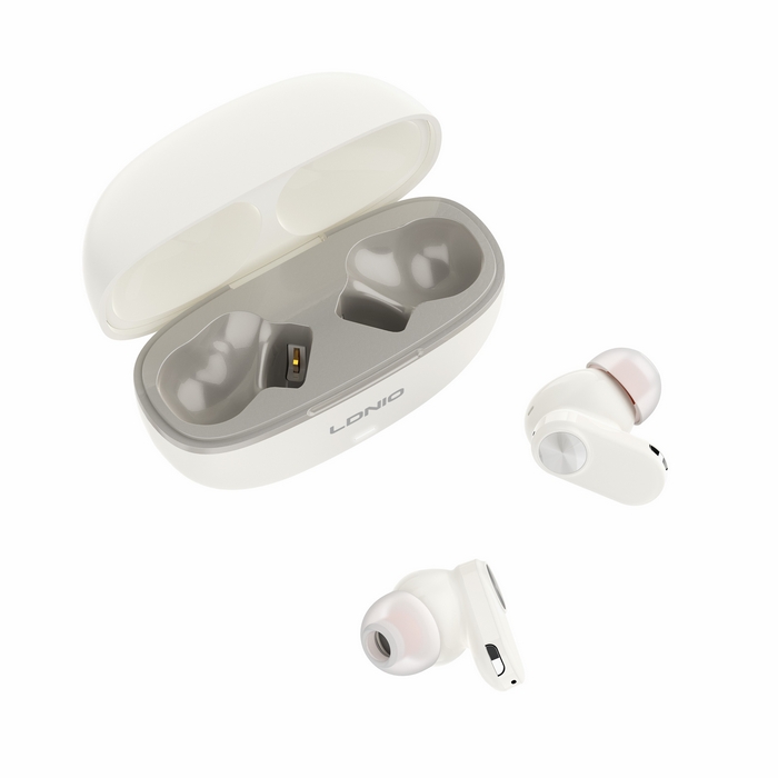 Tws earphones, LDNIO, Wireless, BT 5.4, 50Hz~10KHz, White, ≤10M