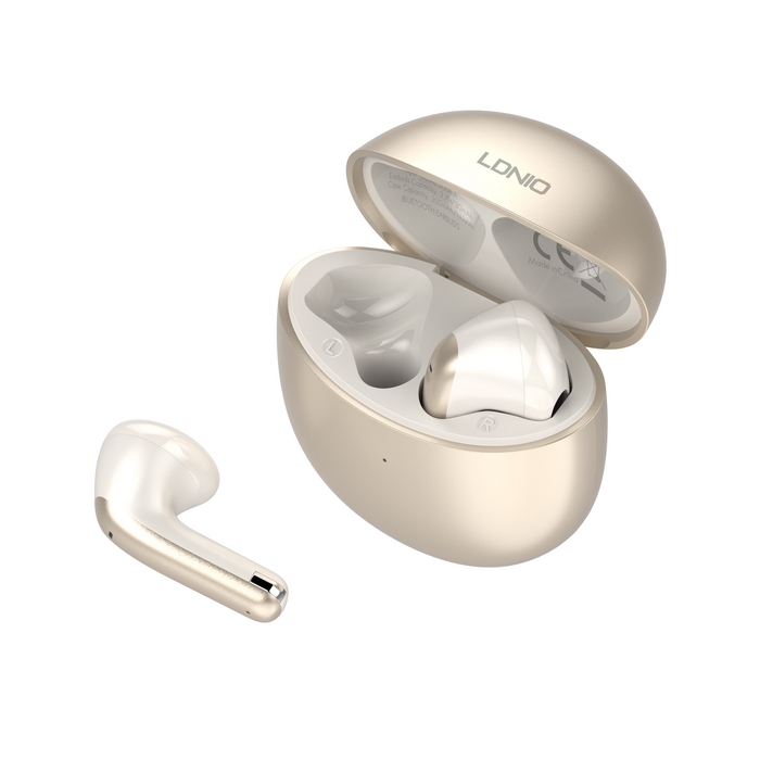 Tws phones, LDNIO, Wireless, BT 5.3, 50Hz~10KHz, Golden, ≤10M