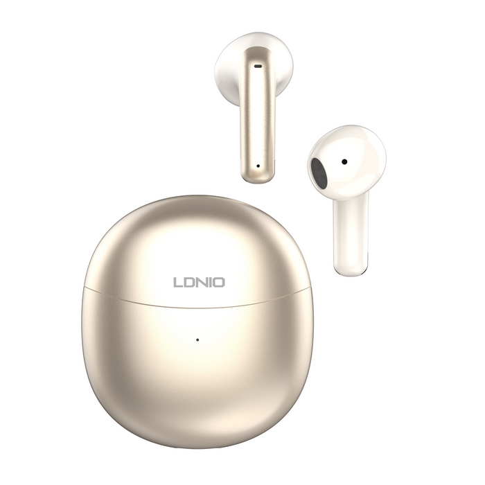 Tws phones, LDNIO, Wireless, BT 5.3, 50Hz~10KHz, Golden, ≤10M