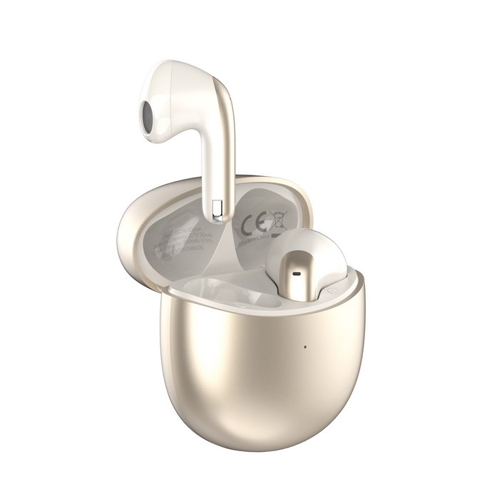 Tws phones, LDNIO, Wireless, BT 5.3, 50Hz~10KHz, Golden, ≤10M