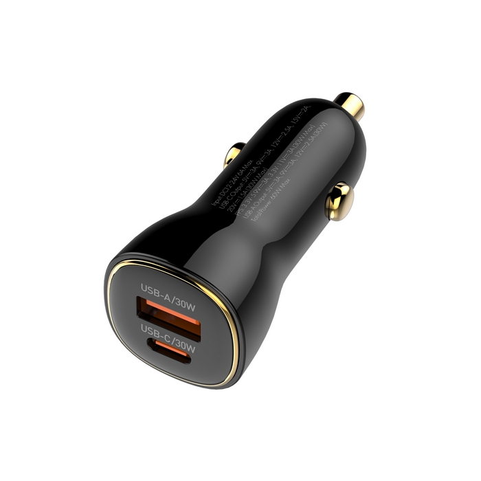 Incarcator auto, LDNIO, USB-C, 60w, USB-C, Plastic, Negru