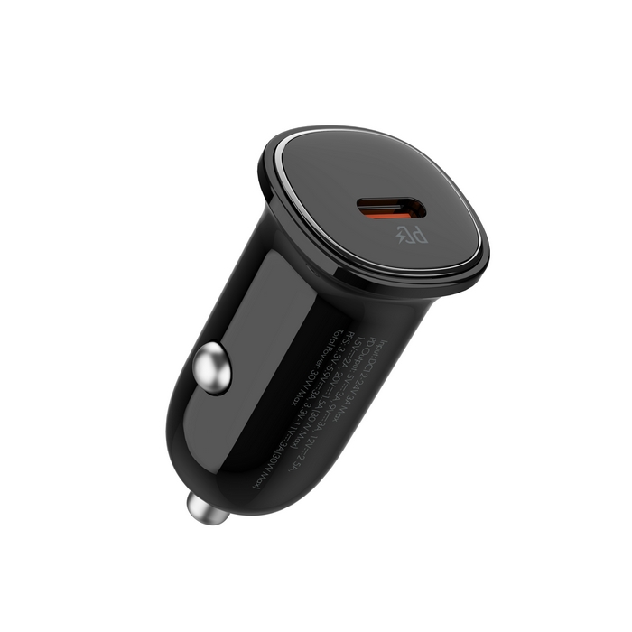 Incarcator auto, LDNIO, USB-C, 30W, USB-C, Plastic, Negru