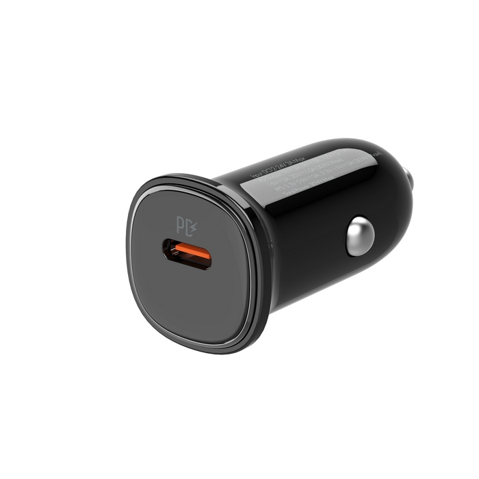 Incarcator auto, LDNIO, USB-C, 30W, USB-C, Plastic, Negru