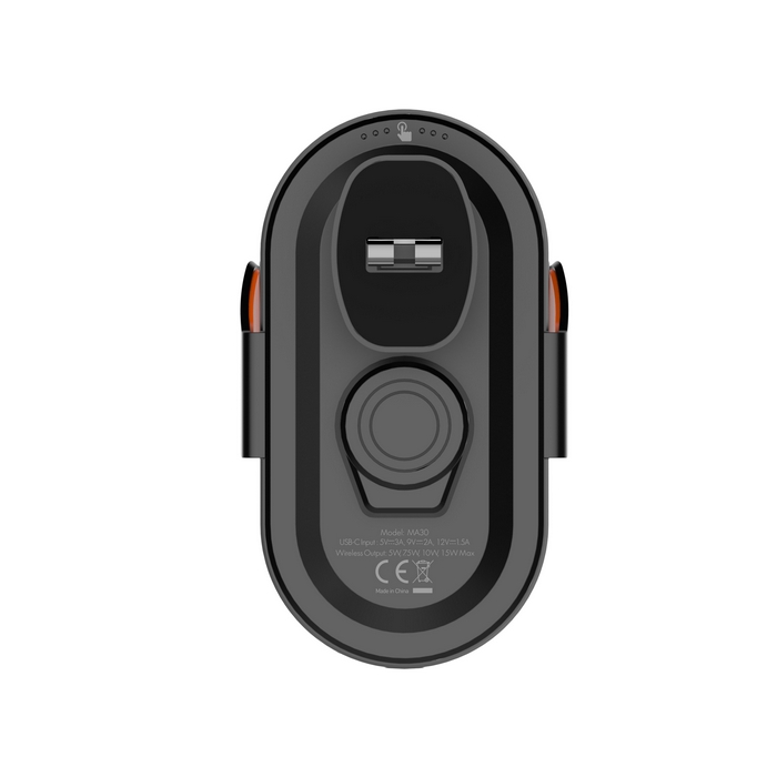 Car phone holder, LDNIO, 5v/3A 9v/2A 12v/1.5A, 15w wireless, ABS, Black