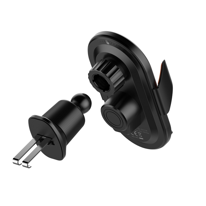 Car phone holder, LDNIO, 5v/3A 9v/2A 12v/1.5A, 15w wireless, ABS, Black