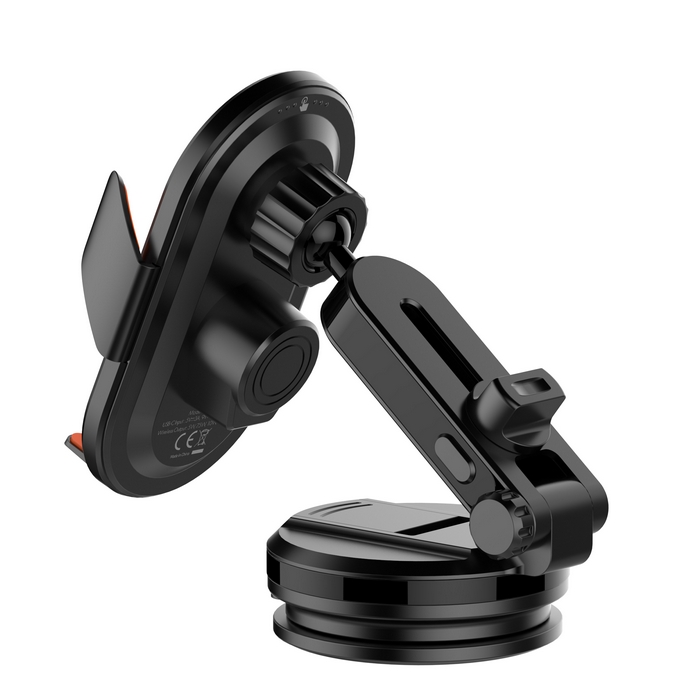 Car phone holder, LDNIO, 5v/3A 9v/2A 12v/1.5A, 15w wireless, ABS, Black