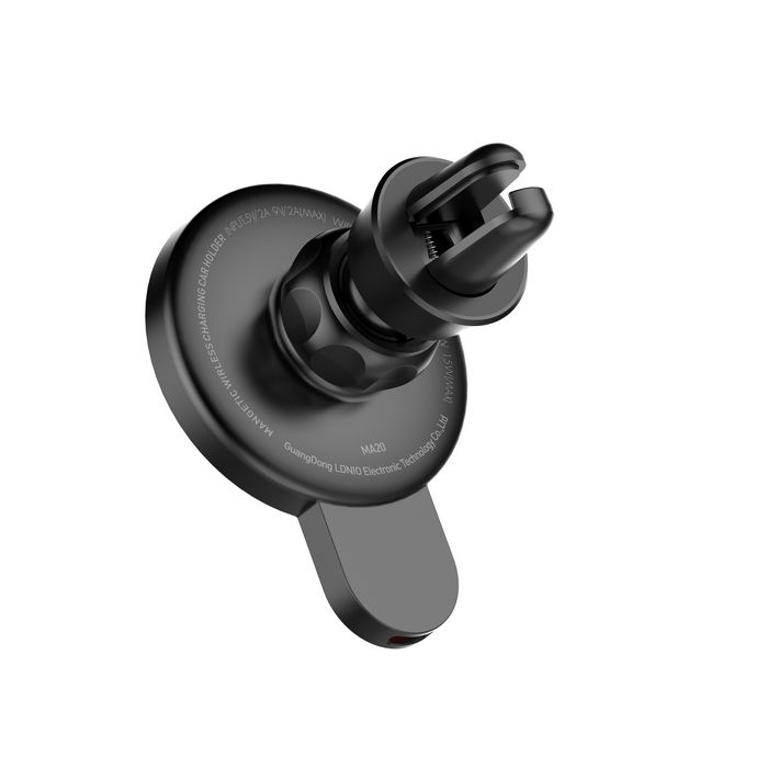 Car phone holder, LDNIO, 5v/3A 9v/2A 12v/1.5A, 15w wireless, ABS, Black