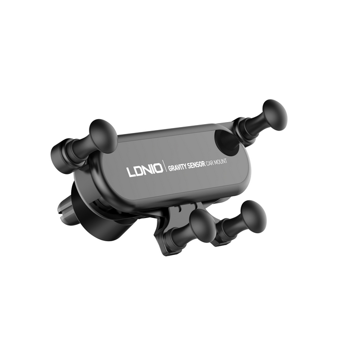 Car phone holder, LDNIO, Aluminium, Black