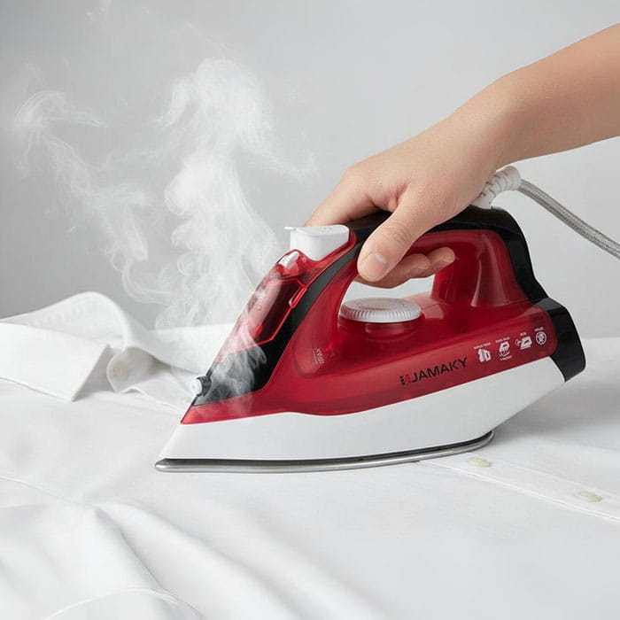 Fier de calcat, JAMAKY, Plastic, 1800 W, Rosu
