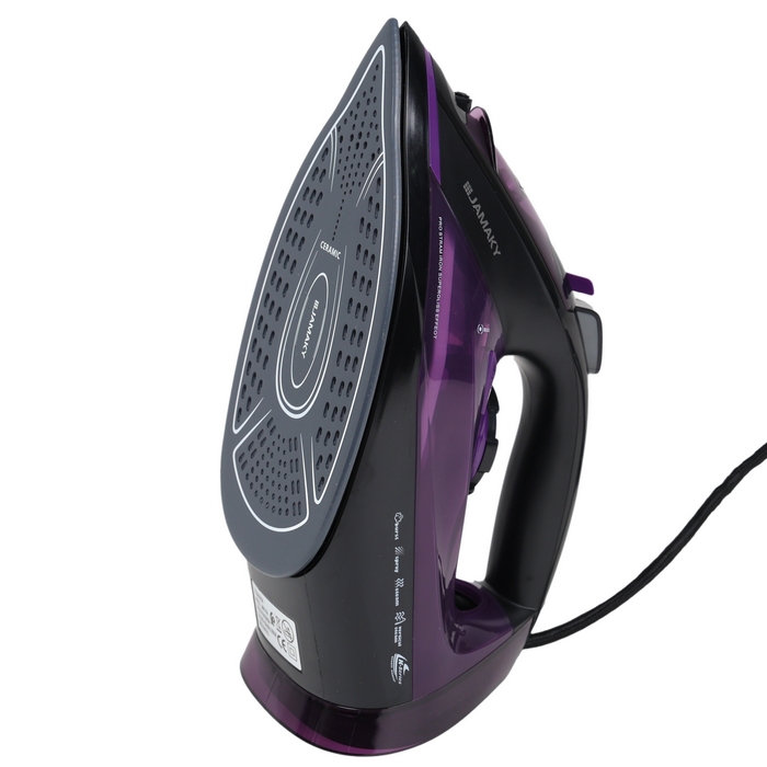 Fier de calcat, JAMAKY, Plastic/Ceramica, 3000 W, Retea, Mov