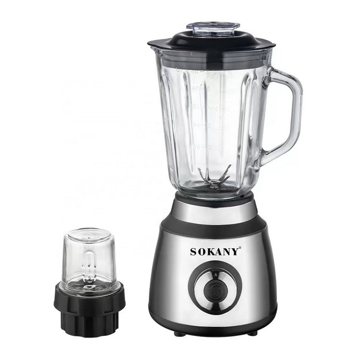 Blender multifunctional, SOKANY, Otel inoxidabil/Plastic, 800 W, 220-240V, 1.5L, 2 in 1