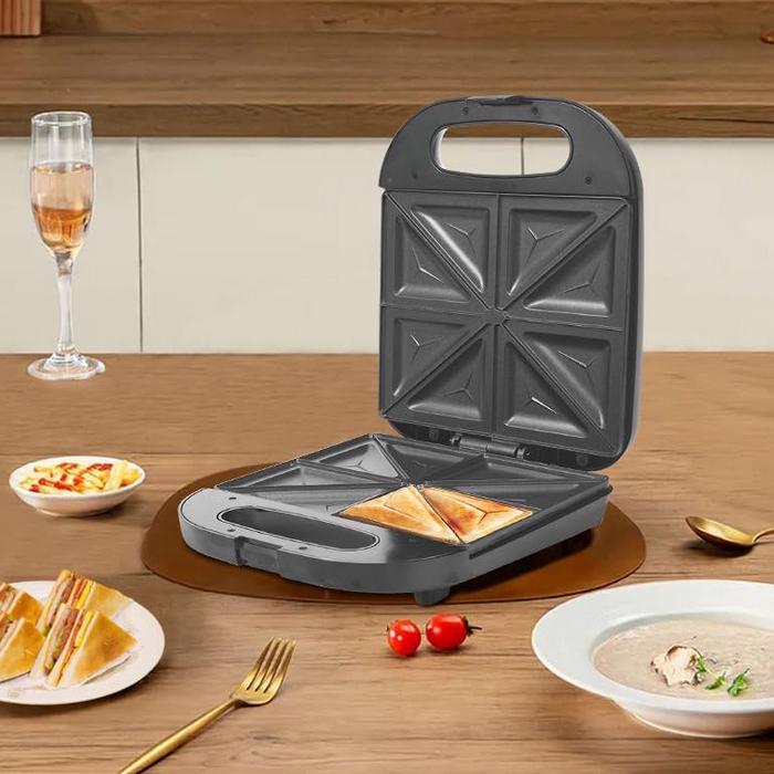 Waffle iron, DSP, Plastic/Iron, 1400W, 220-240V, Black