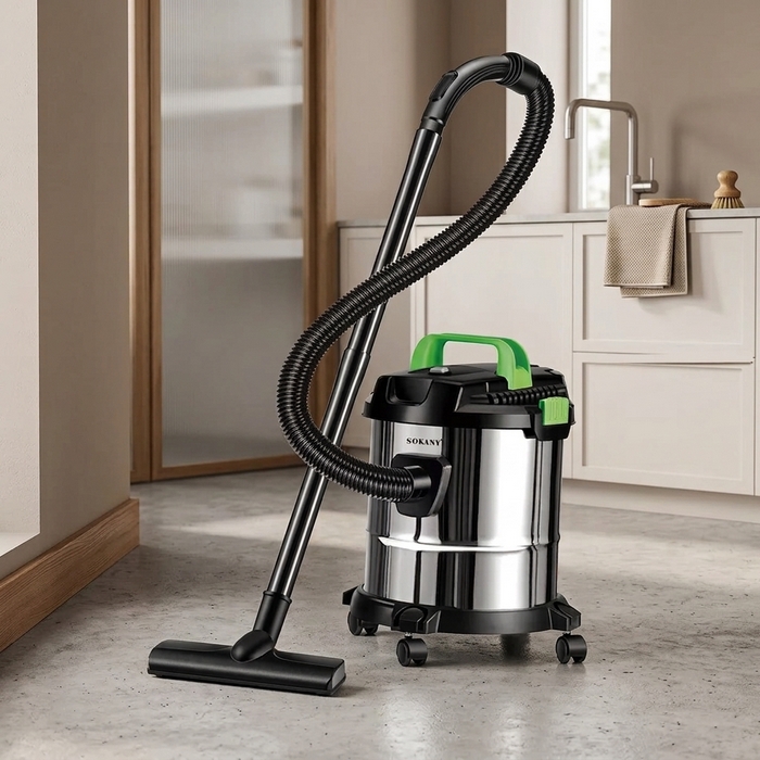 Aspirator, SOKANY, 16 L, 2500 W, Otel Inoxidabil