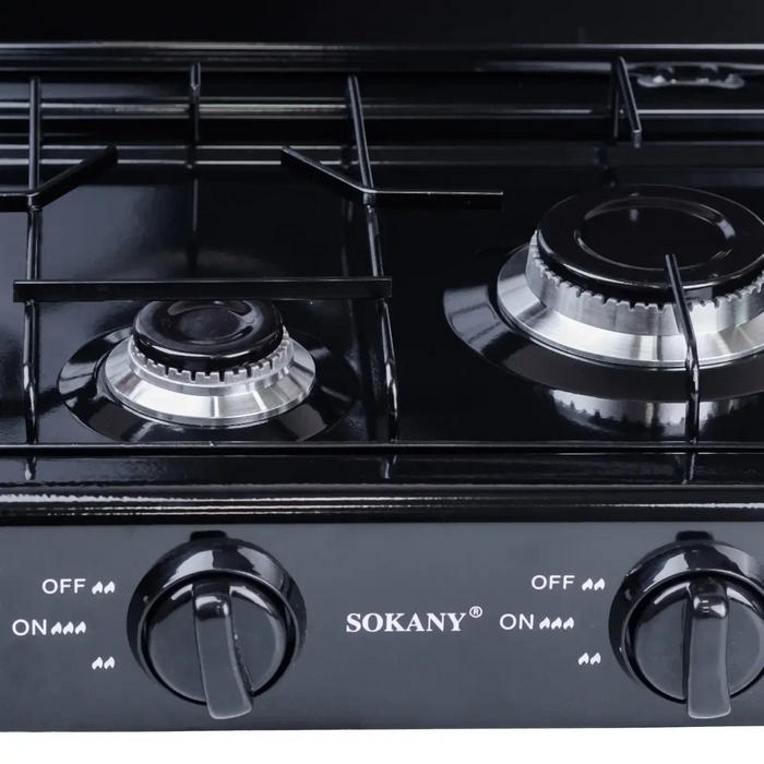 Plita de gaz, SOKANY, Maro, 3 compartimente, Gaz