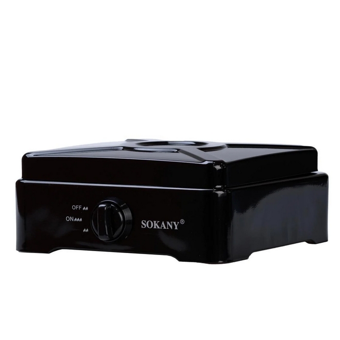 Plita de gaz, SOKANY, Negru, 1 compartiment, Gaz, Metal